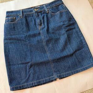 L.L. Bean Classic Blue Denim Mini Skirt - Like New!
